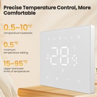 AVATTO WT410 TUYA Touch-Panel WLAN Smart-Thermostat |   OEM/ODM Anpassung nach Kundenwunsch |   Für Elektro-/Wasser-/Gasheizkessel