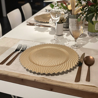 2025 vente chaude Restaurant fournitures Banquet hôtel en plastique chargeur assiette haute qualité dîner assiette vaisselle