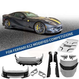 Kit de carrosserie aérodynamique de conversion pour Ferrari <span class=keywords><strong>812</strong></span> Superfast Facelift <span class=keywords><strong>812</strong></span> Competizione 812C Pare-chocs avant Jupes latérales Aileron arrière Échappement Capot - Product Image 6