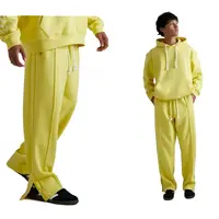केंटकी वृहदाकार नई डिजाइन हूडि और पैंट कस्टम Mens Tracksuit सेट युवा पीला Tracksuits