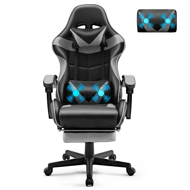 Preiswerter multifunktionaler Silla-Gamer professioneller Fabrik-Rennstuhl Leder-Gaming-Stuhl Massage-Gaming-Stühle mit niedlichen Haseohören