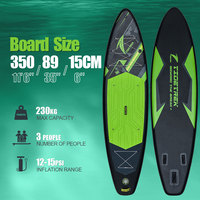 Planche à pagaie gonflable TIDETREK 350 cm, sub-board personnalisé, planche à pagaie souple de haute qualité avec siège de kayak, planche à pagaie ISUP