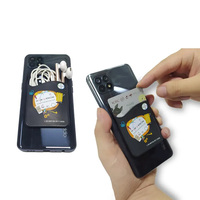 Personnalisable Mini Business Style Smart Wallet UV Imprimé Silicone Téléphone Cellulaire et Titulaire de la Carte de Crédit Cadeaux Promotionnels d'Affaires