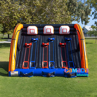 Panier de basket gonflable commercial pour événements sportifs et fêtes, idéal pour les tournois et le divertissement en extérieur – Nouveauté très prisée !
