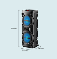 Haut-parleur portable professionnel sans fil 5.0, étanche IPX7, 20H d'autonomie, basses riches, pour extérieur et voyage, mini, RGB, plastique, AUX, batterie