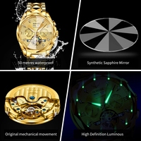 Montre mécanique automatique de luxe pour homme 3316, Hangzhou, acier inoxydable, cadran 44 mm, fermoir papillon lumineux, résistance à l'eau 5 BAR
