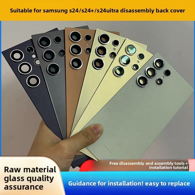 Waterproof Adhesive Included Pure Back Glass Back Cover  for Samsung S24+ S20+ S22+ Repair Spare Part