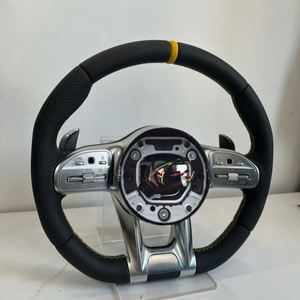 Volante Deportivo <span class=keywords><strong>AMG</strong></span> de Cuero Negro en Oferta para <span class=keywords><strong>Mercedes</strong></span> Benz W205 W222 W204 <span class=keywords><strong>C63</strong></span> W212 W218 W207 W172 G500 G55 G63 S500 S320 - Product Image 2