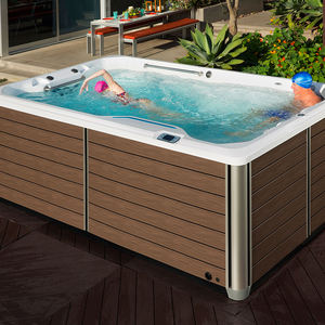 Piscine extérieure sans fin <span class=keywords><strong>Spa</strong></span> 8 mètres, <span class=keywords><strong>cabane</strong></span> en acrylique, baignoire de Massage, bains à remous, baignoire de relaxation d'hôtel - Product Image 4
