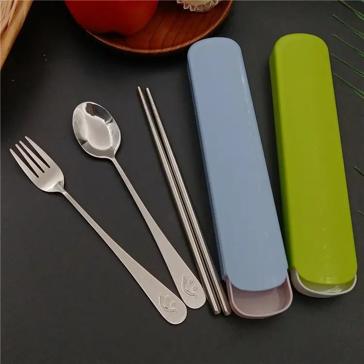 Best selling product camping stainless steel flatware set fork knife and spoon set