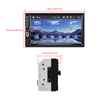 Podofo 2 Din Autoradio Autoradio 7 "Voiture MP5 Lecteur Sans Fil/Filaire Carplay & Android Auto BT Type-C USB Support Youtube