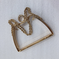 Cadre de sac à main en métal en forme de cœur doré 18 carats de 30 cm en résine avec fermoir Kiss Lock pour sacs à main