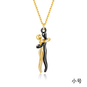 Collana Classica per Coppie con Abbraccio, Regalo di San Valentino, Ciondolo Creativo con Abbraccio e Baci per Innamorati - Product Image 5