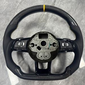 Volant en fibre de carbone pour Volkswagen <span class=keywords><strong>Golf</strong></span> Mk7 Mk6 Mk5 Mk4 7.5 Gti Polo Gts Gtd Gte GtR Passat Cc R-line 2015-2019 - Product Image 2
