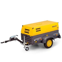 Mini compresseur diesel Atlas XAS97 Dd PE 7bar 185cfm Compresseur d'air diesel remis à neuf pour les travaux de construction