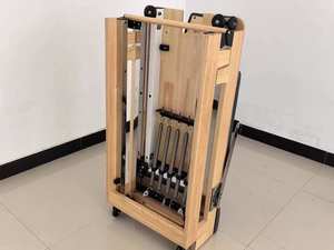 <span class=keywords><strong>Reformer</strong></span> Pilates pliable et portable en bois d'érable pour usage domestique, ensemble 5 pièces écologique avec ressorts réglables pour le renforcement du tronc, idéal pour studio de Pilates - Product Image 3