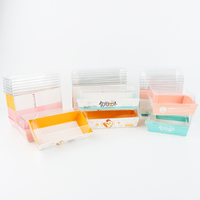 Caja de papel ecológica para envasar ensaladas con tapa transparente antivaho, contenedor desechable de calidad alimentaria para llevar.