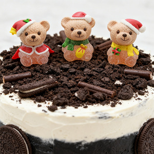 Decoración para Pastel Hecha a Mano y Envuelta Individualmente, <span class=keywords><strong>Caramelo</strong></span> Comestible 3D en Forma de Osito Marrón para Fiestas de Cumpleaños Infantiles - Product Image 1