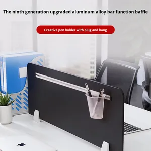 Nội thất văn phòng bàn văn phòng đơn giản hiện đại bốn người máy trạm máy tính bàn với bảng điều khiển - Product Image 5