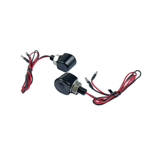 Luz LED de señal de giro universal para motocicleta, indicador de aleación de Zinc negro con intermitente impermeable, voltaje de 12V para scooters - Product Image 2