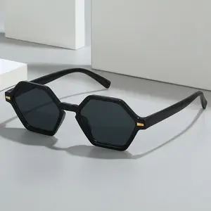 Stylish Sunglasses Women Fashion 2024 Custom Unisex Sunglasses Logo Best Quality Luxury Gradient Hexagon Sunglasses