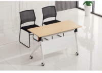Table de formation pliante en forme de L avec roulettes, bureau de conférence multi-personnes pour bureau d'entreprise, université