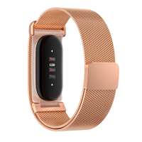 Bracelet magnétique milanais de luxe personnalisé pour montre Google Fitbit Air, bracelets de montre intelligente respirants pour hommes