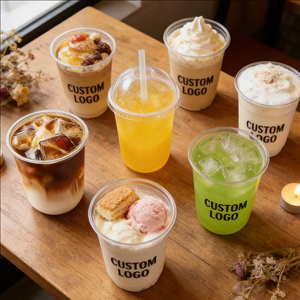 ไอศกรีมโยเกิร์ต 8 ออนซ์ ถ้วยพลาสติกแบบผนังเดียว 90 มม. พร้อมฝาปิดและโลโก้ - Product Image 6