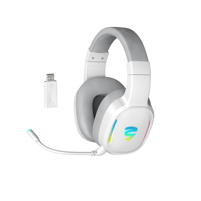 New Wireless Gaming Headset 2.4G + BT + Wired Triple Modes Dynamic RGB Backlit Headphones Head Mounted