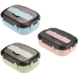 Fiambrera Bento de acero inoxidable de alta calidad HOMEPLANET, contenedor de comida caliente, contenedor de comida duradero, acero inoxidable para adultos y oficina - Product Image 1
