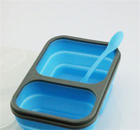 Lonchera Plegable Personalizada, Lonchera Bento de Silicona con Dos Compartimentos, Lonchera de Silicona al por Mayor - Product Image 6