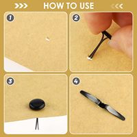 100 Piezas de Broches de Papel Negros de 8*15mm, Broches para Manualidades, Proyectos Escolares y Arte para Niños