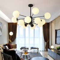 Lustres d'intérieur vintage au design élégant, très demandés, luminaires de plafond de luxe modernes, lampes suspendues en verre blanc nordique