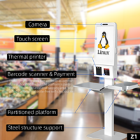 Kiosque de paiement interactif en libre-service de 21.5 pouces Kiosque à écran tactile automatique Kiosque de commande automatique dans le restaurant