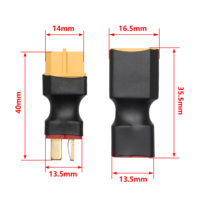 Adaptateur XT60 vers connecteur T, adaptateur de conversion mâle-femelle Deans, sans fils, pour batterie RC, chargeur ESC, drone, voiture, bateau