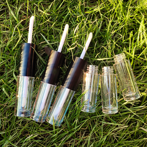 2.5ML * 2 Ống Son Bóng Hai Đầu Logo Tùy Chỉnh Ống Rỗng Son Bóng Tròn Màu Đen Trong Suốt - Product Image 2