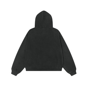 Sudadera con Capucha de Alta Calidad, Estilo Americano Preppy, Vintage, Lavada, con Cierre, Unisex, Retro, Informal, Tipo Cárdigan, 2026 - Product Image 3
