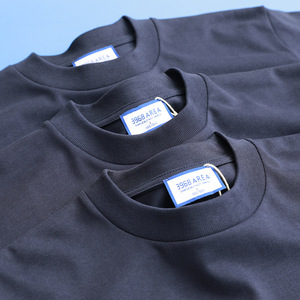 Camiseta de manga corta de algodón puro para hombre americano 400g cuello suelto pesado talla grande ropa al por mayor de alta calidad - Product Image 1