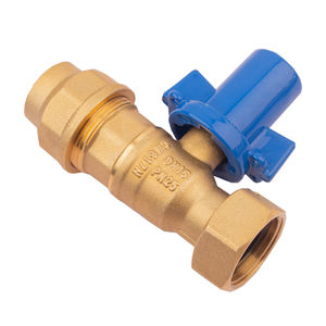 Raccords de plomberie manuels en laiton cuivre PEX verrouillables vanne à boisseau sphérique de compteur d'eau à haute température pour adaptateur d'outils de système CVC - Product Image 2