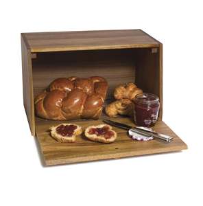 Boîte à pain en bois massif avec porte en acacia Boîte à pain en bois multicolore pour <span class=keywords><strong>comptoir</strong></span> <span class=keywords><strong>de</strong></span> cuisine - Product Image 6