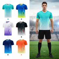 Uniformes de Fútbol Kata al por Mayor, Camisetas de Fútbol Personalizadas para Hombre, Transpirables, de Secado Rápido, con Impresión por Transferencia de Calor