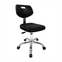 Chaise de travail pivotante Crane Yang en cuir PU antistatique et sans poussière, base en acier, dossier réglable en hauteur, simplicité moderne, bureau