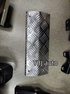 YBJ Car Side Rear Bumper Step <strong>Chromed</strong> Aluminum Alloy <strong>Sliver</strong> for Land Cruiser Pickup FJ79 LC79 LC76 Rear Running Bar Pedal - Product Image 3