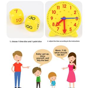 Reloj didáctico para niños, modelo <span class=keywords><strong>de</strong></span> reloj <span class=keywords><strong>de</strong></span> aprendizaje, herramienta <span class=keywords><strong>de</strong></span> enseñanza para primaria, grados 1, 2 y 3, demostración en el aula, venta al por mayor - Product Image 3