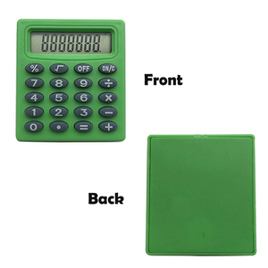 Super Mini calculatrice en plastique à main de taille de pièce de monnaie avec batterie AG13 pour les écoliers, calculatrice numérique colorée de bureau moule Simple - Product Image 3