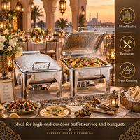 Overige hotel- en restaurantbenodigdheden, commerciële restaurantapparatuur, buffet catering, serveer- en chafing dishes van roestvrij staal