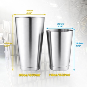 Promotion à durée limitée Américain 18oz /28oz Acier Inoxydable <span class=keywords><strong>Boston</strong></span> Shaker Deux Pondéré Cocktail Mixte Shaker Étain - Product Image 5