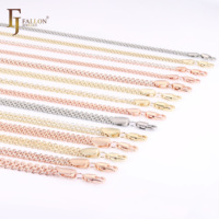 FJ Fallon Joyería al por Mayor, Cadena de Hombre Personalizada de Latón y Cobre Chapado en Oro Real de 14K, Collar y Pulsera de Eslabones Bismark para Hombre