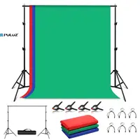 Dropshiping PULUZ 2x2m תמונה סטודיו רקע תמיכה Stand רקע משקוף סוגר ערכת עם אדום כחול ירוק תפאורות