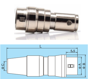 Connettori PCB Circolari a <span class=keywords><strong>10</strong></span> Posizioni, Connettore Maschio con <span class=keywords><strong>Pin</strong></span> a Saldare HR10A-10J-10P, Installazione Libera in Linea - Product Image 6